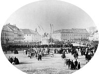 Trg bana Jelačića 1866. godine, spomenik.jpg